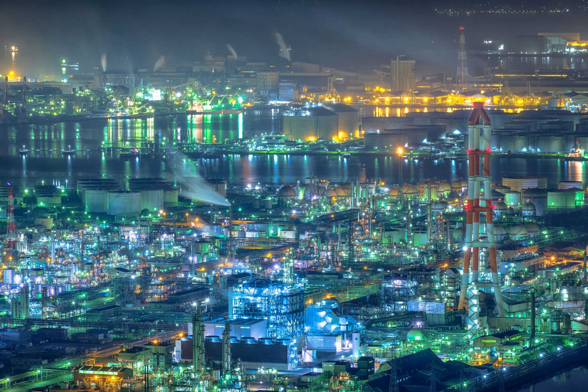 Learn More About Night View Of The Industrial Plant In Mizushima